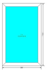 800х1300 Немецкое окно SCHUCO Corona AS60, энергосберегающий стеклопакет (4-10-4-10-4i)