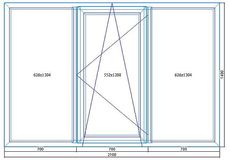 2100*1400 Немецкое окно SCHUCO Corona SI 82 Rondo, фурнитура SCHUCO VarioTec скрытая, стеклопакет энергосберегающий (4-18-4-18-4i)