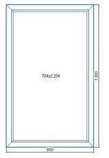 800*1300. ПВХ окно КВЕ Optima, фурнитура WinkHaus autoPilot, энергосберегающий стеклопакет (4-12-4-12-4i)