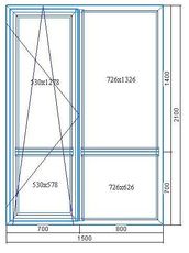 Балконная дверь КВЕ Optima, фурнитура WinkHaus autoPilot, энергосберегающий стеклопакет (4-12-4-12-4i).