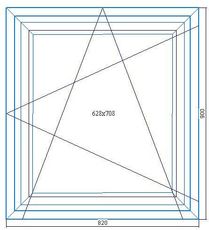 820*900 Немецкое окно SCHUCO Corona CT 70, фурнитура SCHUCO VarioTec, стеклопакет (6-12-4-8-4i) шестерка каленая, с бронированной пленкой, энергосберегающий.