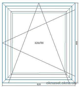 820*900 Немецкое окно SCHUCO Corona CT 70, фурнитура SCHUCO VarioTec, стеклопакет (6-12-4-8-4i) шестерка каленая, с бронированной пленкой, энергосберегающий.