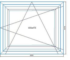 800*670 Немецкое окно SCHUCO Corona SI 82 Rondo, фурнитура SCHUCO VarioTec, стеклопакет (6-12-4-8-4i) шестерка каленая, с бронированной пленкой, энергосберегающий.