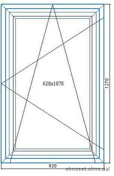 820*1270 Немецкое окно SCHUCO Corona CT 70, фурнитура SCHUCO VarioTec, стеклопакет (6-12-4-8-4i) шестерка каленая, с бронированной пленкой, энергосберегающий.