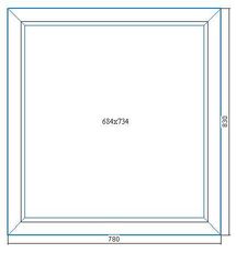 780*830 Немецкое окно SCHUCO Corona CT 70, фурнитура SCHUCO VarioTec, стеклопакет (6-12-4-8-4i) шестерка каленая, с бронированной пленкой, энергосберегающий.