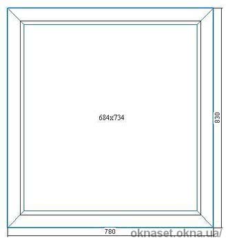 780*830 Немецкое окно SCHUCO Corona CT 70, фурнитура SCHUCO VarioTec, стеклопакет (6-12-4-8-4i) шестерка каленая, с бронированной пленкой, энергосберегающий.