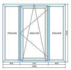 1650*1520 Немецкое окно SCHUCO Corona CT 70, фурнитура SCHUCO VarioTec, стеклопакет (6-12-4-8-4i) шестерка каленая, с бронированной пленкой, энергосберегающий.