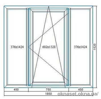 1650*1520 Немецкое окно SCHUCO Corona CT 70, фурнитура SCHUCO VarioTec, стеклопакет (6-12-4-8-4i) шестерка каленая, с бронированной пленкой, энергосберегающий.