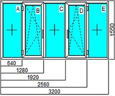 Остекление балконов, окна Rehau Euro 60, балконы Киев, 3200х1550