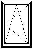 Одностворчатое окно (поворотно-откидное)