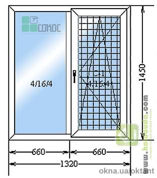 Металлопластиковое окно на кухню или детскую комнату из профля KBE Balance (КБЕ Баланс)