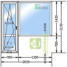 Металлопластиковый балконный блок КВЕ Balance (КБЕ Баланс)