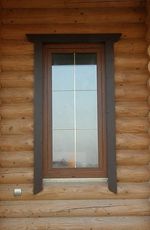 Металлопластиковое окно с односторонней ламинацией и шпросами