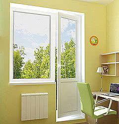 Балконний блок (двері 2100Х700 мм, вікно 1400х700 мм)