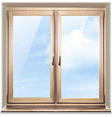 Деревянное евроокно из сосны (1400х1320 мм)