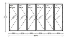 Раздвижная система Аккордеон (гармошка) холодная