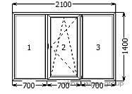 Окно 2,1х1,4 KBE Optima