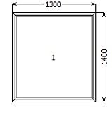 Окно 1,3х1,4 Viknaland