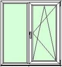 Окно наклонно-поворотное