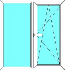 Окно (1300 * 1400) всего за 636 грн. из профиля RiKplast с использованием фурнитуры VORNE, стеклопакет - однокамерный (4-16-4)