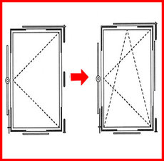 Переоборудование поворотной створки в поворотно-откидную