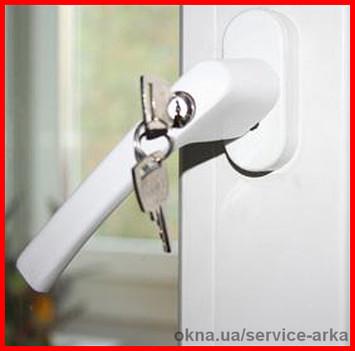 Установка ручки с защитой от детей Установка ручки с защитой от детей