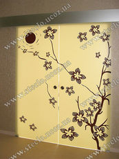 Раздвижные стеклянные двери (покраска)