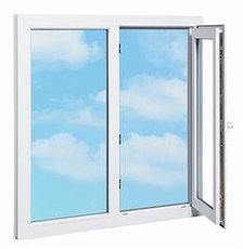 Окно ПВХ 1300*1400 мм со створкой в профильной системе Veka