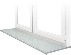 Подоконник Штайнберг белого цвета глянцевая поверхность