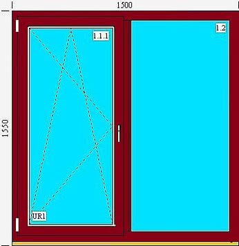 Ламинированное окно. Без монтажа.