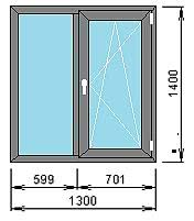 ламинированное (цветное) окно без монтажа