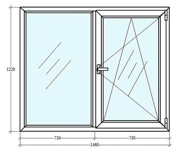 Окно двустворчатое, выполненное из 5-ти камерного профиля WINTECH (Турция) Окно двустворчатое, выполненное из 5-ти камерного профиля WINTECH (Турция)