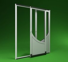 Раздвижные наружные теплые двери патио.