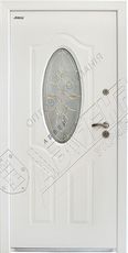 Двери со стеклом, стальные, входные - Izumrud 22-2