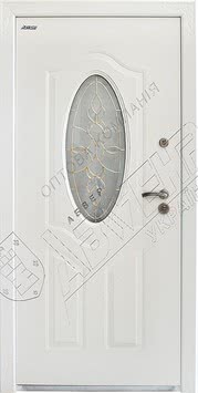 Двери со стеклом, стальные, входные - Izumrud 22-2