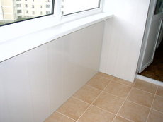 Внутренняя обшивка балкона