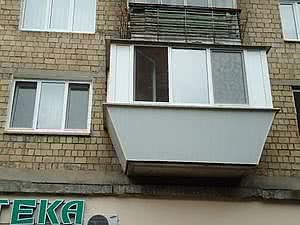 Вынос балкона по подоконнику