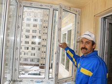 Остекление балкона профильной системой Almplast