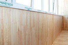 Внутренняя отделка балкона деревянной вагонкой сосна