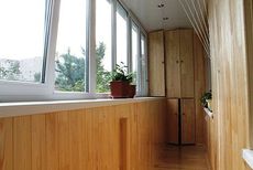Внутренняя отделка лоджии деревом