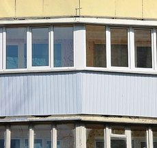 Наружная обшивка балкона пластиком