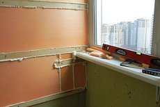 Утепление стен на балконе