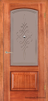 Дверь межкомнатная из массива дерева серия Сaro модель 47 со стеклом.