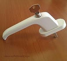 Замок для безопасности детей. Ручка с замком для пластиковых окон.