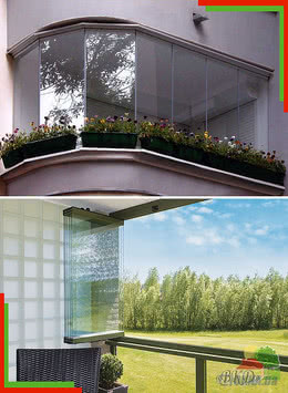 Элегантная стеклянная лоджия