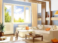 Балконный блок для ГОСТИНОЙ. Профиль REHAU Euro 70, Фурнитура Масо, Энергосберегающий двухкамерный стеклопакет с энергосбережением, Окно поворотно-откидное. Дверь Поворотно-откидная. Сетка на окно