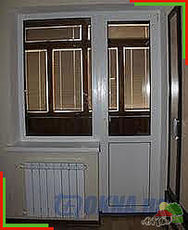 Балконный блок из ПВХ на Виноградаре, для остекления балконов и лоджий. Профиль Евролайн с однокамерным энергосберегающим стеклопакетом фурнитурой Ворне