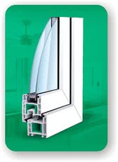 Пластикове вікно з пвх профілю Ecoline 300