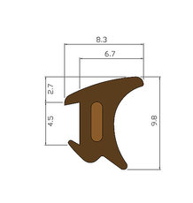 Уплотнитель TRELLEBORG профиль L7000