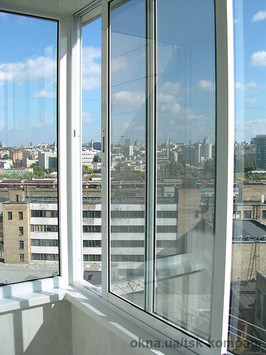 Алюминиевые балконы (раздвежные).